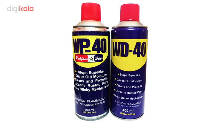 پک اسپری روان کننده و زنگ بر مدل WD-WP- 40 حجم 400 میلی لیتر بسته 2 عددی