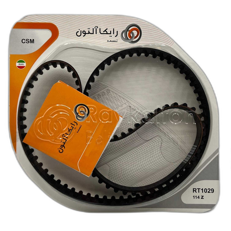 تسمه تایم رایکالتون مدل 114 دندانه CSM مناسب برای پژو 405 XU7 و پژو پارس XU7