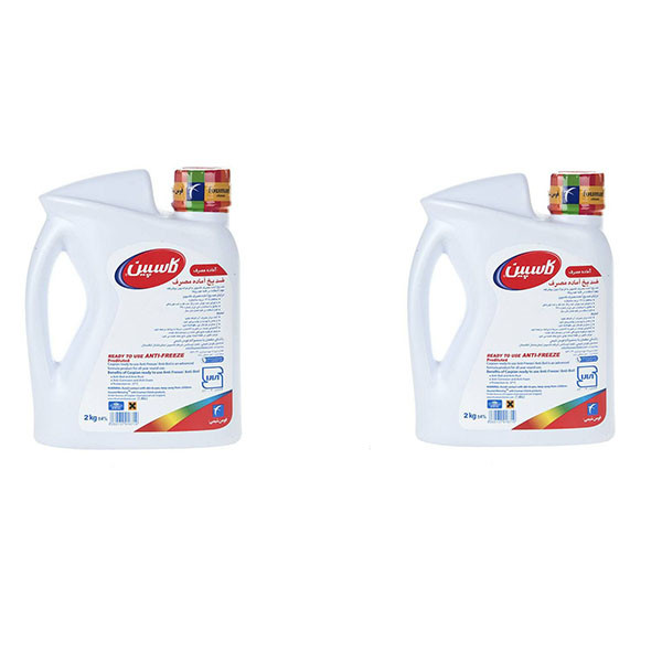 ضدیخ خودرو کاسپین مدل AM 22L5050حجم 4000 میلی لیتر مجموعه 2 عددی