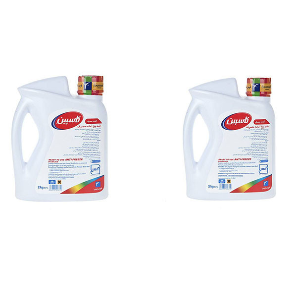 ضدیخ خودرو کاسپین مدل AM 22L5050حجم 4000 میلی لیتر مجموعه 2 عددی