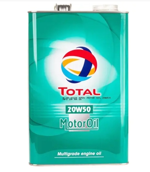 روغن موتور توتال MOTOR OIL 20W50 حجم چهار لیتری