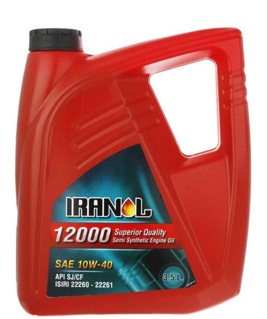 روغن موتور ایرانول مدل 12000 ۱۰W40 حجم ۳.۵ لیتر